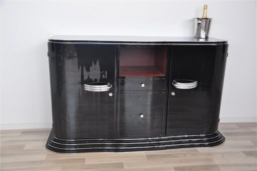 Art Deco Sideboard, offene Fächer