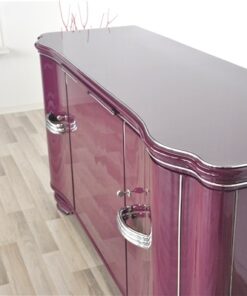 Hochglanzlack in Flieder / Lila, Art Deco SIdeboard