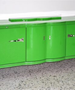 Art Deco Sideboard, Giftgrün, feinste Details