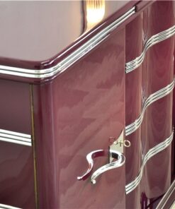 Art Deco Sideboard, Fleider, Chromgriffe