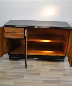 Art Deco Chromliner, Sideboard, Klavierlack