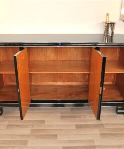 Art Deco Sideboard, Saarland, Hochglanzschwarz