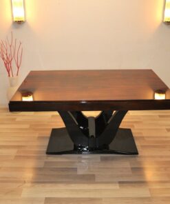 Art Deco Esstisch, Palisanderholz