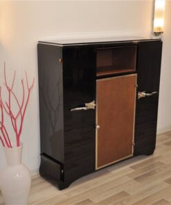 Art Deco Highboard, Stauraum, Lederplatte