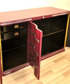 Art Deco Sideboard, Fleider, Chromgriffe