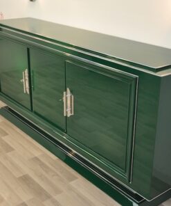 Art Deco Sideboard, grader Korpus, Jaguar Green