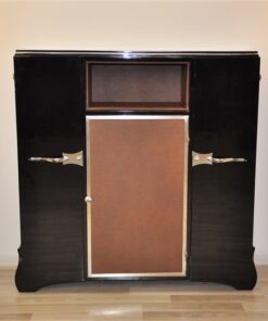 Art Deco Highboard, Stauraum, Lederplatte