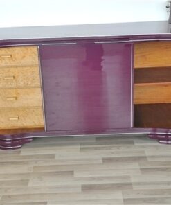 Hochglanzlack in Flieder / Lila, Art Deco SIdeboard