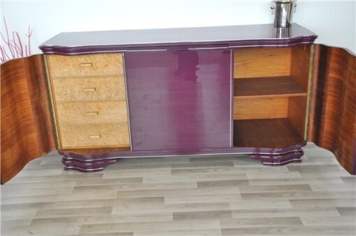 Hochglanzlack in Flieder / Lila, Art Deco SIdeboard