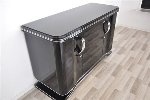 Art Deco Sideboard, Chrombeschläge