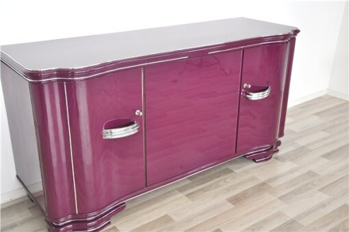 Hochglanzlack in Flieder / Lila, Art Deco SIdeboard