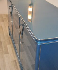erstaunliche Farbe: Stahlblau Metallic, Chromapplikationen und Chromgriffe, französisches Design der 1940er, sauberes Innenleben, absoluter Eyecatcher!