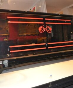 Art Deco Sideboard, tolle rote Verzierungen