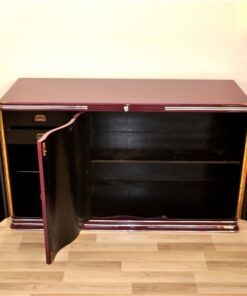 Art Deco Sideboard, Fleider, Chromgriffe