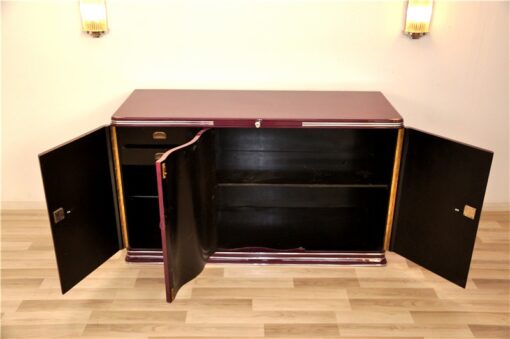 Art Deco Sideboard, Fleider, Chromgriffe