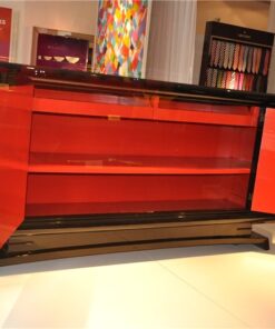 Art Deco Sideboard, tolle rote Verzierungen