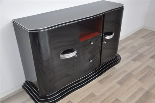 Art Deco Sideboard, offene Fächer