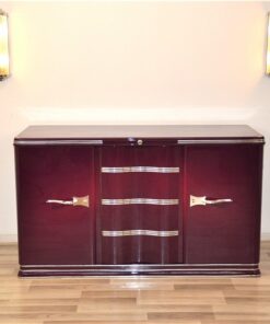 Art Deco Sideboard, Fleider, Chromgriffe