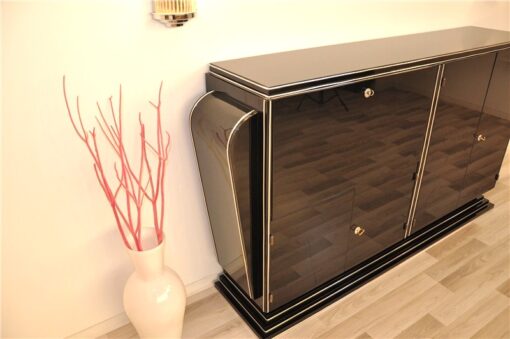 Art Deco Highboard, prachtvolle Seitenteile