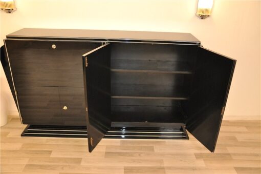 Art Deco Highboard, prachtvolle Seitenteile