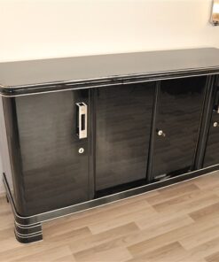 Art Deco Sideboard, Saarland, Hochglanzschwarz