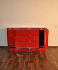 Art Deco Lowboard, Chromfuss