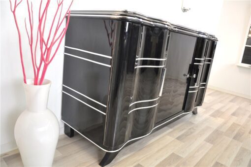 Art Deco Sideboard, Eleganter Chromliner