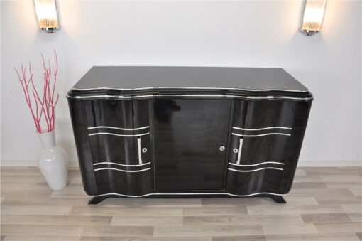 Art Deco Sideboard, Eleganter Chromliner