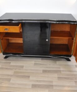 Art Deco Sideboard, Eleganter Chromliner