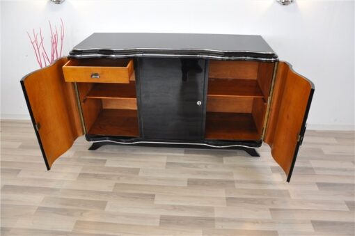 Art Deco Sideboard, Eleganter Chromliner