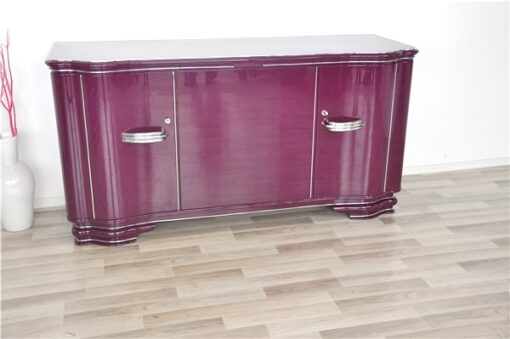 Hochglanzlack in Flieder / Lila, Art Deco SIdeboard