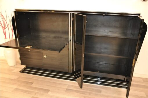 Art Deco Highboard, prachtvolle Seitenteile