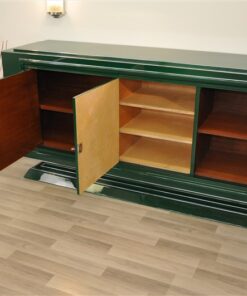 Art Deco Sideboard, grader Korpus, Jaguar Green