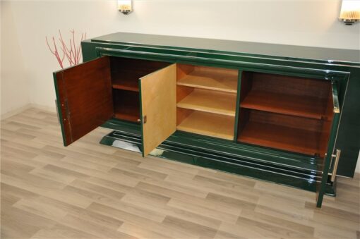 Art Deco Sideboard, grader Korpus, Jaguar Green