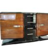 Art Deco Sideboard, Hochglanz Lackierung ( Innen & Außen ), Franz. Fuss, Lacobellplatte, 4 große Schubladen, Flügeltüren in Wellenform