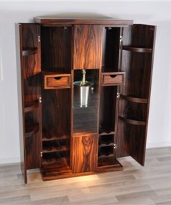 Art Deco Barschrank, Palisanderholz, wundervolle Maserung, viel Stauraum, edeles Design, absoluter Hingucker