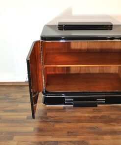 Art Deco Kommode, Hochglanz Lackierung , Franz. Fuss, Lacobellplatte, Flügeltüren aus Vollholz