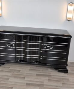 Art Deco Sideboard, Chromliner, Klavierlack, tolle Griffe, viel Stauraum, absoluter Eyecatcher