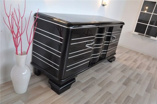 Art Deco Sideboard, Chromliner, Klavierlack, tolle Griffe, viel Stauraum, absoluter Eyecatcher