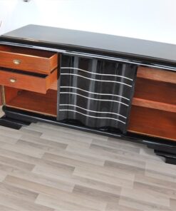 Art Deco Sideboard, Chromliner, Klavierlack, tolle Griffe, viel Stauraum, absoluter Eyecatcher