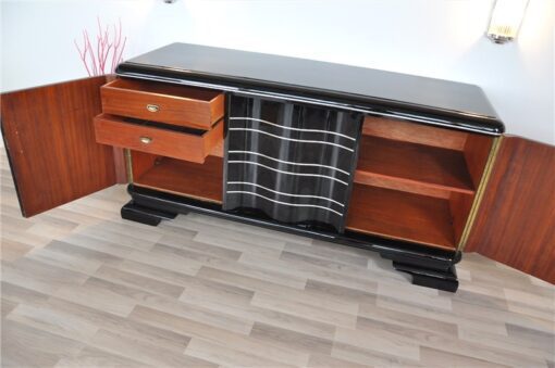 Art Deco Sideboard, Chromliner, Klavierlack, tolle Griffe, viel Stauraum, absoluter Eyecatcher