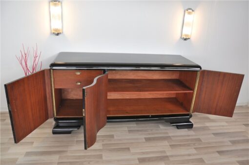 Art Deco Sideboard, Chromliner, Klavierlack, tolle Griffe, viel Stauraum, absoluter Eyecatcher