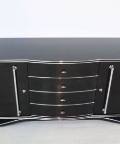 Art Deco Sideboard, Extra Groß, große Chromgriffe, französischer Fuß, feine Details, viel Stauraum