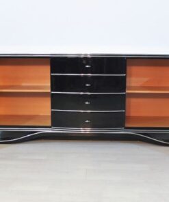 Art Deco Sideboard, Extra Groß, große Chromgriffe, französischer Fuß, feine Details, viel Stauraum