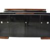Luxuriöses Art Deco Sideboard, Wurzelholz Details, Ausziehplatte aus Mamor, Hochglanzlack, französische Füße