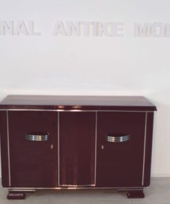 Art Deco Sideboard, außergewoenliche Farbe, Metallic-Violett, große Chromgriffe