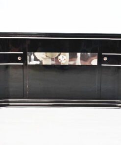 Art Deco Sideboard. Lowboard, Longboard, Spiegelstreifen, geschwungene Fluegeltueren