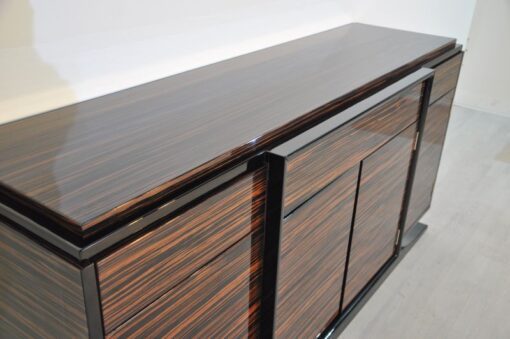 Wundervolles Art Deco Markassar-Sideboard, einzigartiges Holzfurnier