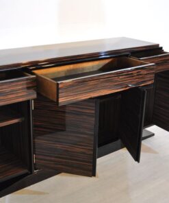 Wundervolles Art Deco Markassar-Sideboard, einzigartiges Holzfurnier