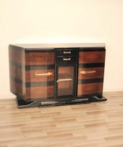 Art Deco, Sideboard, Buffet, Außergewoehnlich, koeperform, vitrine, fach, vitrinenfach, hochglanz, holzfunier, klavierlack